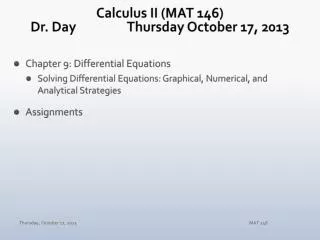 Calculus II (MAT 146) Dr. Day		Thursday October 17, 2013