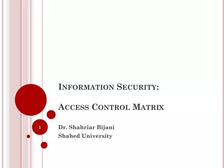 information security access control matrix