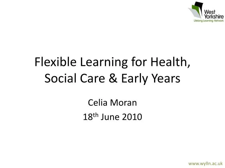 flexible learning for health social care early years