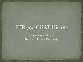ETR 790 CHAT History