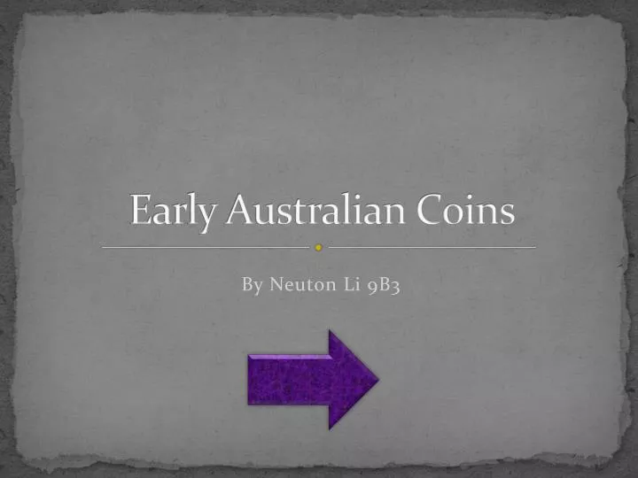early australian coins