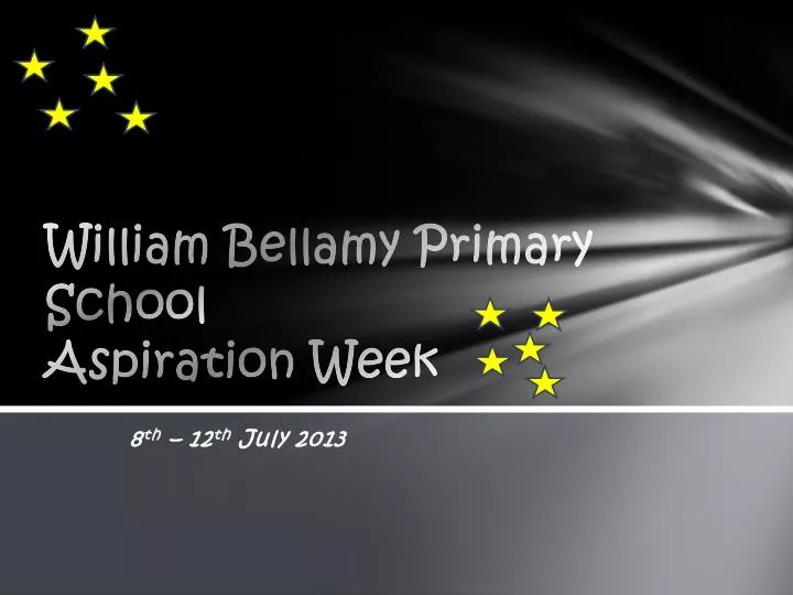 william b ellamy primary school aspiration week