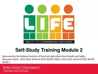 Self-Study Training Module 2