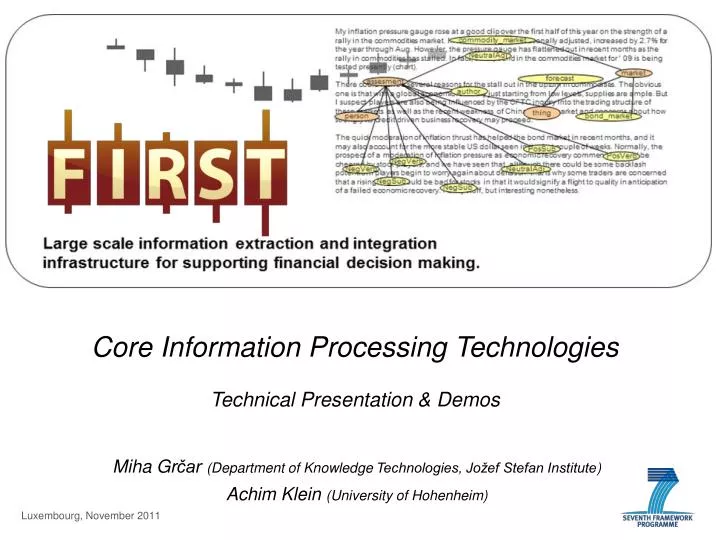 core information processing technologies technical presentation demos