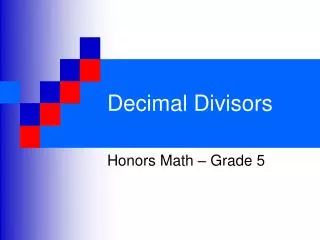 Decimal Divisors