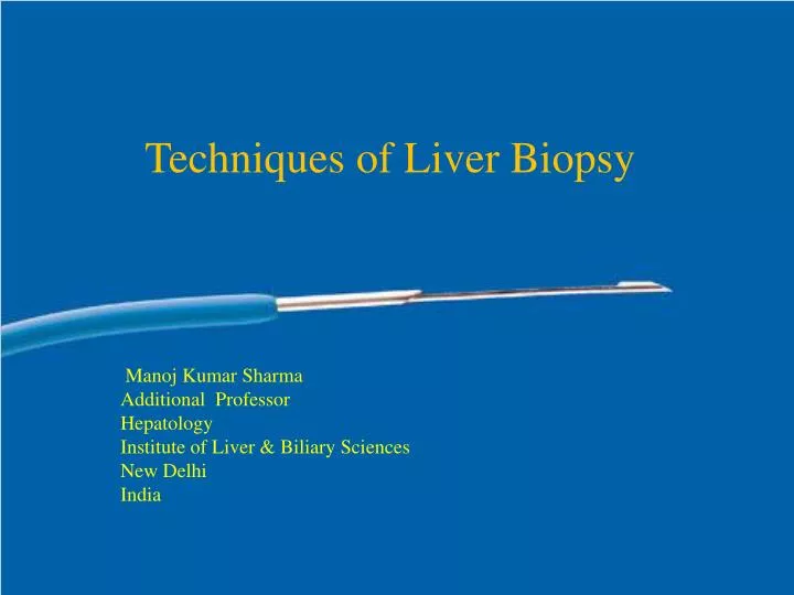 techniques of liver biopsy