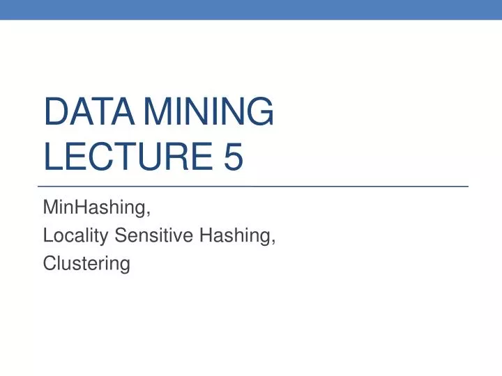 data mining lecture 5
