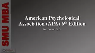 American Psychological Association (APA) 6 th Edition