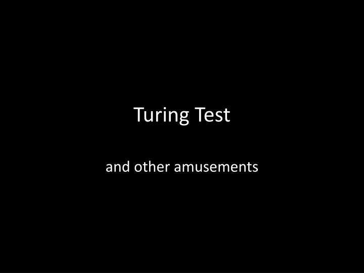 turing test