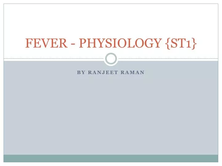 fever physiology st1