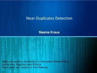 near duplicates detection