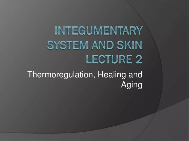 thermoregulation healing and aging