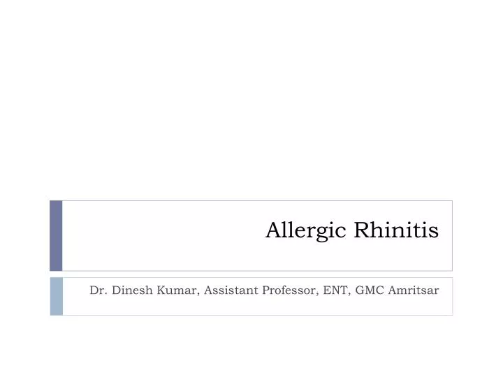 allergic rhinitis