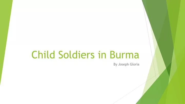 child soldiers in burma