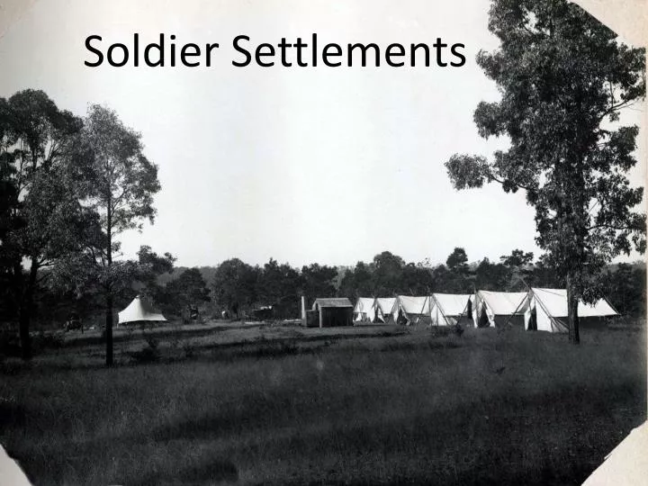 soldier settlements