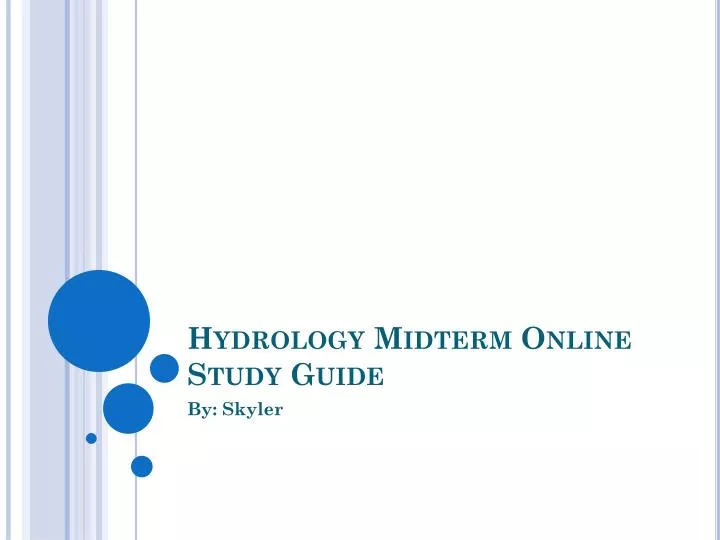hydrology midterm online study guide