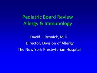 Pediatric Board Review Allergy &amp; Immunology