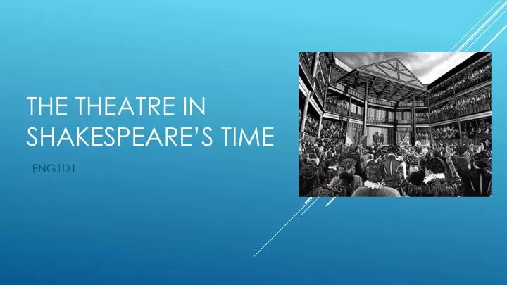 the theatre in shakespeare s time
