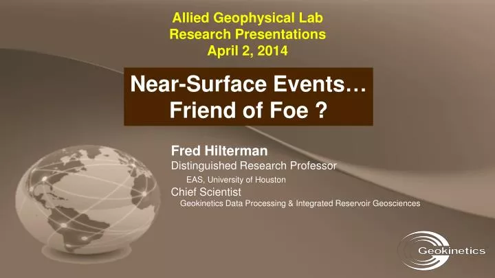 allied geophysical lab research presentations april 2 2014