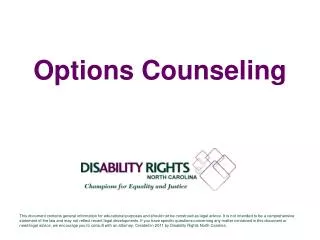 Options Counseling