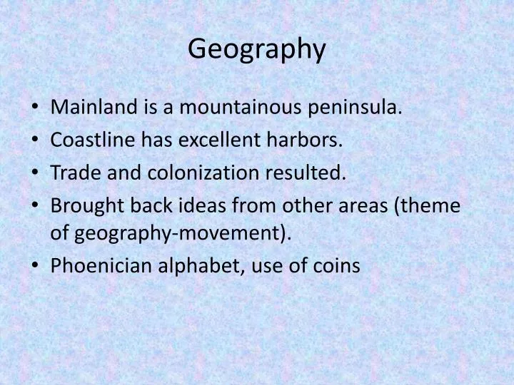 geography