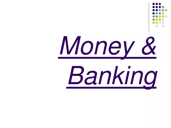 money banking