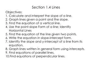 Section 1.4 Lines