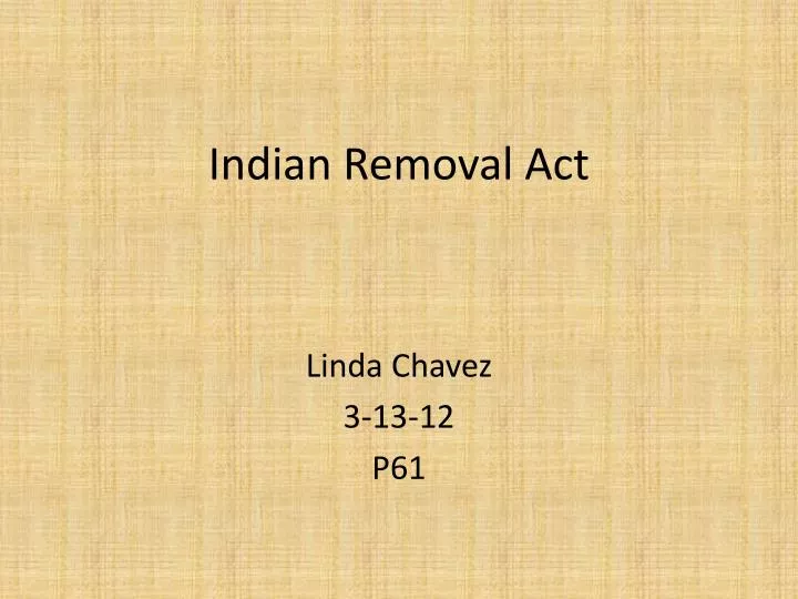 indian removal act