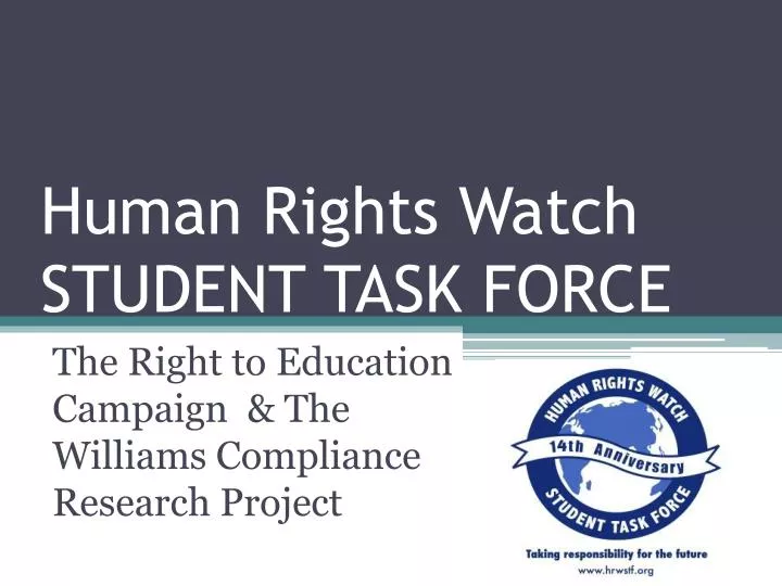 human rights watch student task force