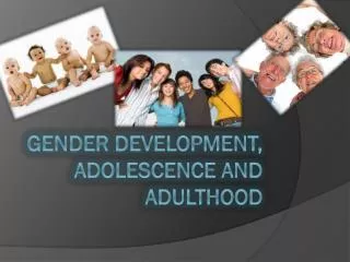 Gender Development, Adolescence and Adulthood
