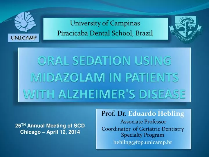 oral sedation using midazolam in patients with alzheimer s disease