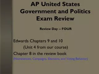 AP United States Government and Politics Exam Review