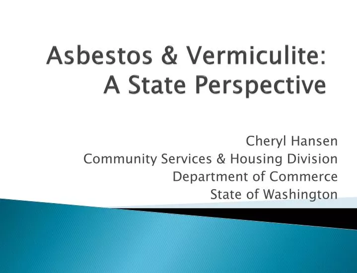 asbestos vermiculite a state perspective
