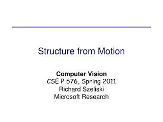 Structure from Motion