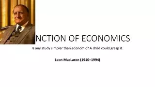 FUNCTION OF ECONOMICS