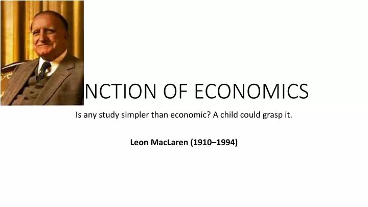 function of economics