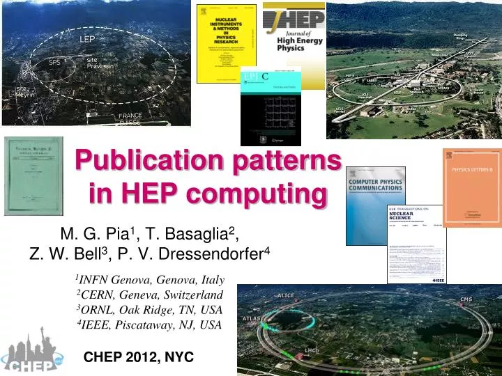 publication patterns in hep computing