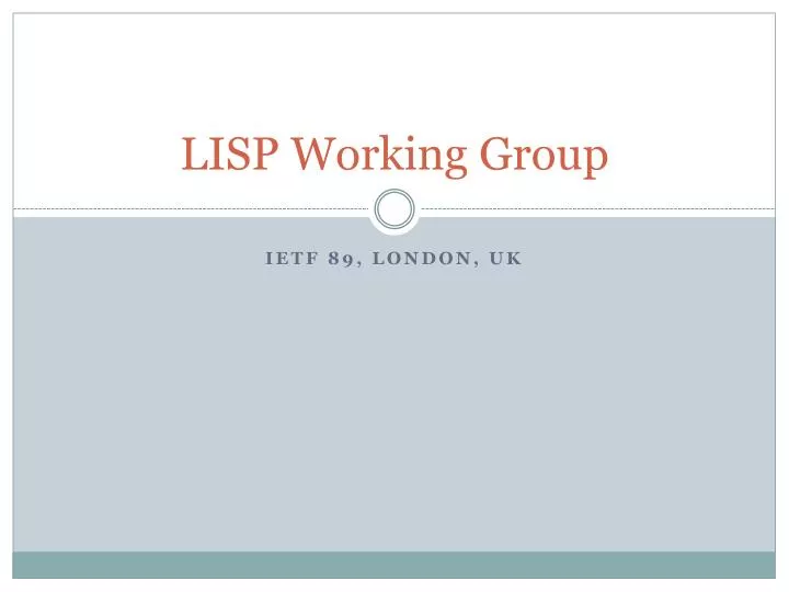 lisp working group