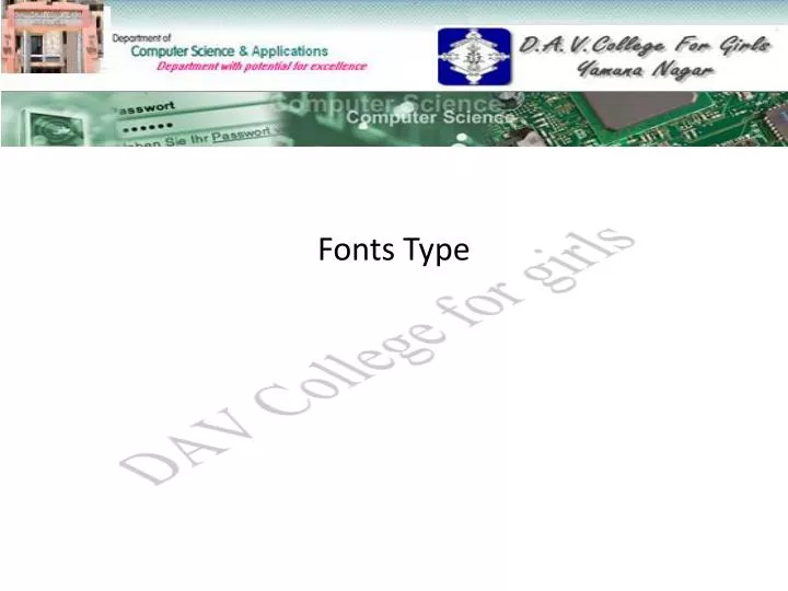 fonts type