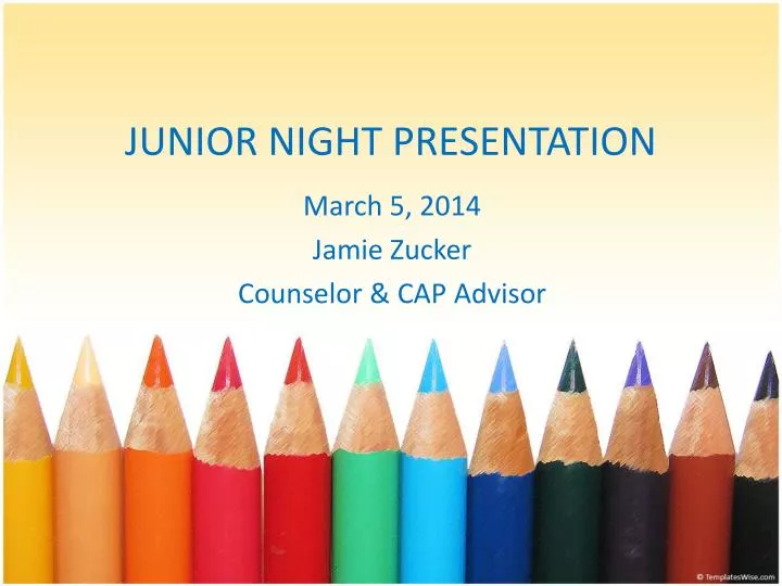 junior night presentation