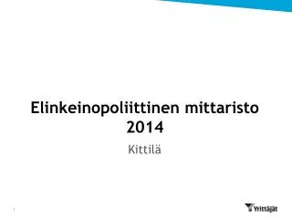 Elinkeinopoliittinen mittaristo 2014
