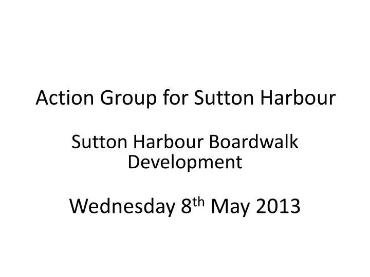 action group for sutton harbour