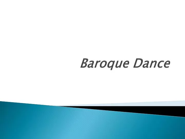 baroque dance