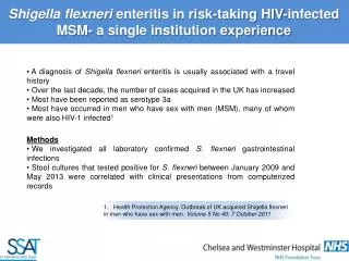 Shigella flexneri enteritis in risk-taking HIV-infected MSM- a single institution experience