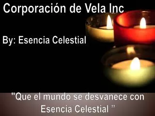 corporaci n de vela inc
