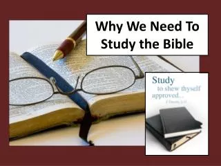 Why We Need To Study the Bible