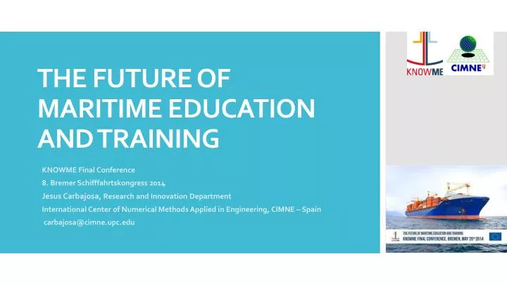 the future of maritime education and training