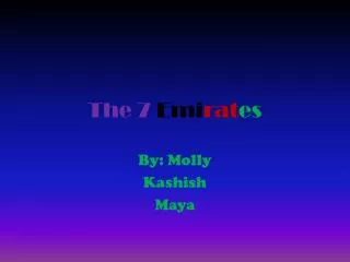 the 7 emi rat es