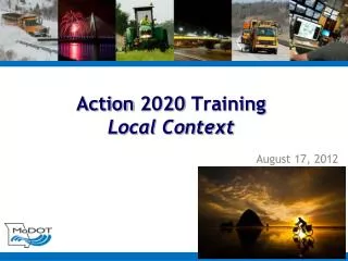 Action 2020 Training Local Context