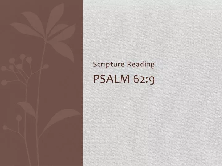 scripture reading